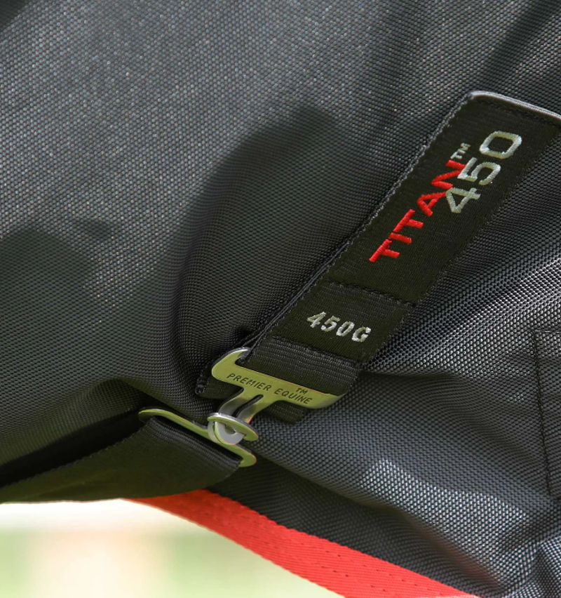 Premier Equine Titan 450g Original Turnout Rug - Black-2