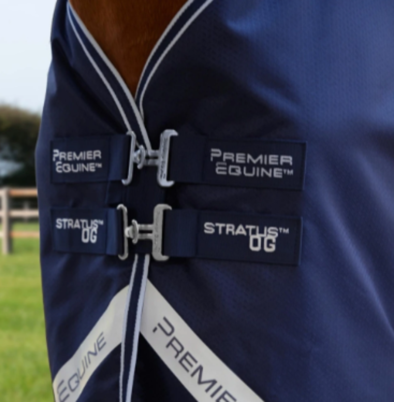 Premier Equine Stratus 600D Series 0g Original Turnout Rug - Navy-2