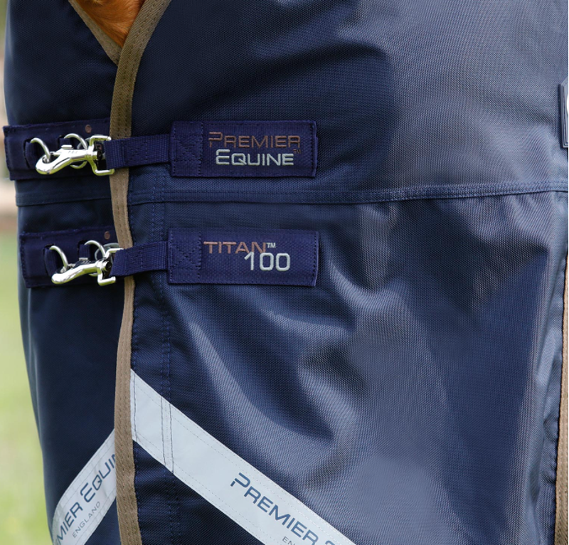 Premier Equine Titan 100g Original Turnout Rug - Navy-1