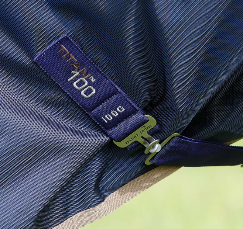Premier Equine Titan 100g Original Turnout Rug - Navy-3