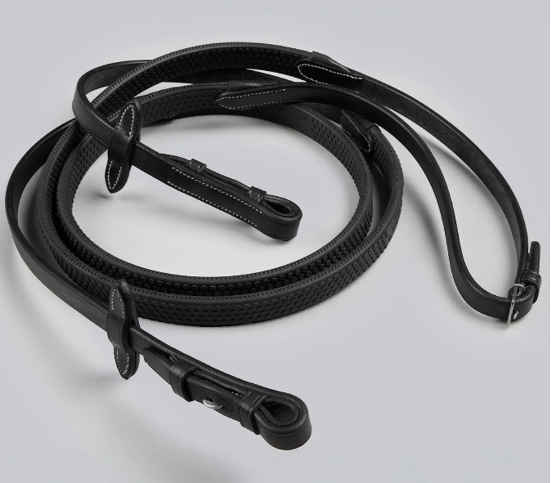 Premier Equine Rubber Reins - Black