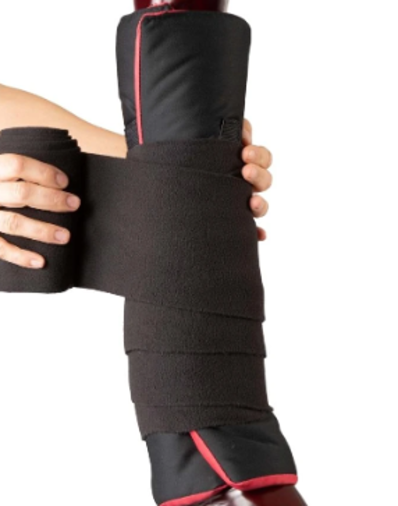 Premier Equine Nano-Tec Infrared Boot Wrap Liners Spares - Black Red-2