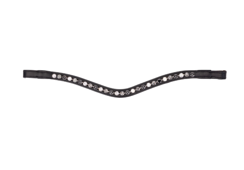 Shires Velociti GARA Three Tone Browband - Black