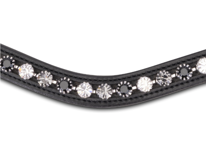 Shires Velociti GARA Three Tone Browband - Black-1