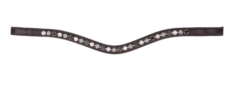 Shires Velociti GARA Three Tone Browband - Black/Havana