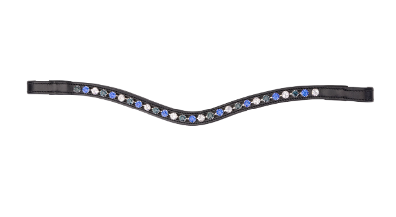 Shires Velociti GARA Three Tone Browband - Blue/Black