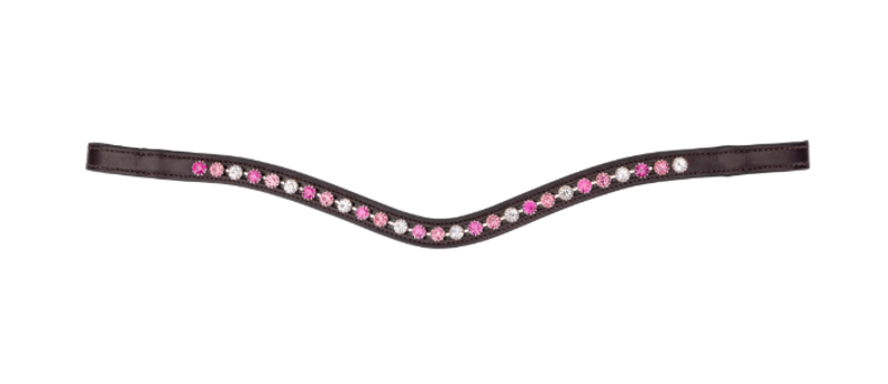 Shires Velociti GARA Three Tone Browband - Rose/Havana