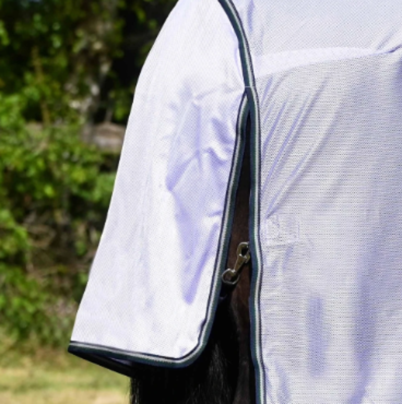 Premier Equine Combo Bug Buster Fly Rug With Belly Flap - Lavender-3