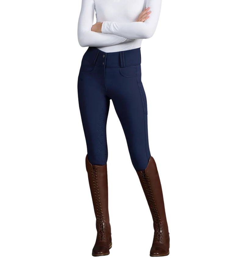 Premier Equine Coco II Womens Gel Full Seat Riding Breeches - Navy