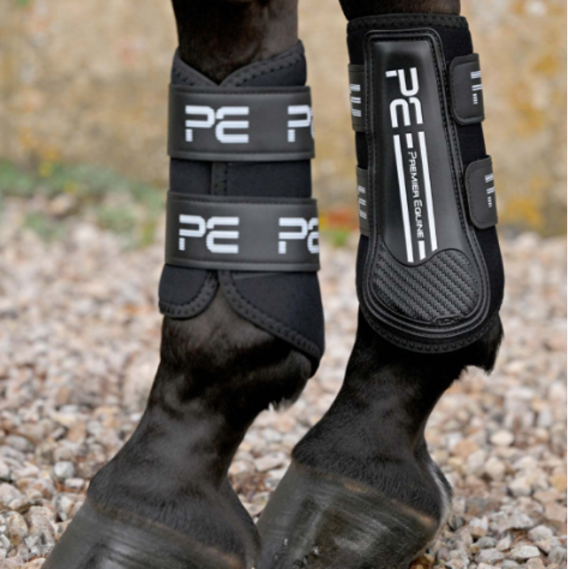 Premier Equine Air Velox Single Locking Brushing Boots - Black