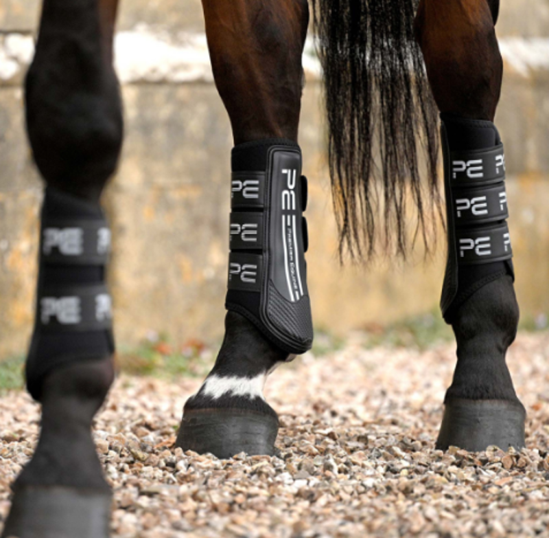 Premier Equine Air Velox Single Locking Brushing Boots - Black-1