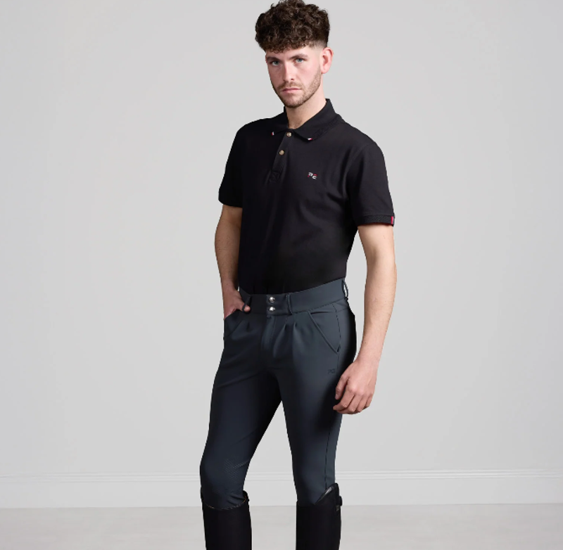 Premier Equine Verismo Men's Gel Knee Riding Breeches - Anthracite