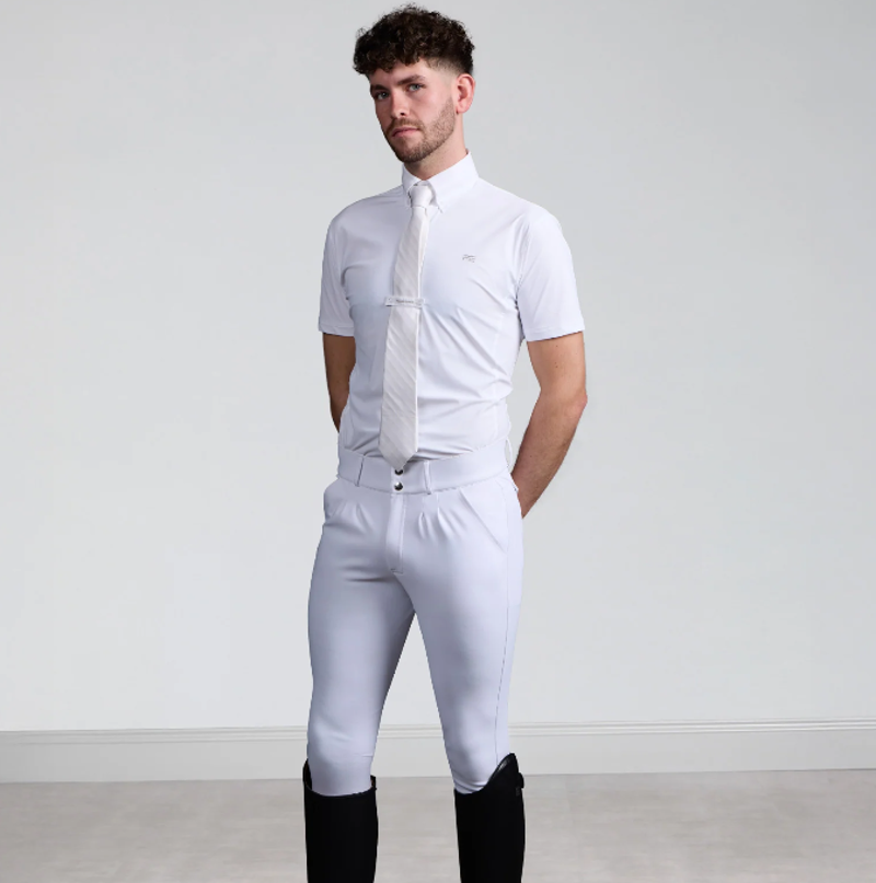 Premier Equine Verismo Men's Gel Knee Riding Breeches - White