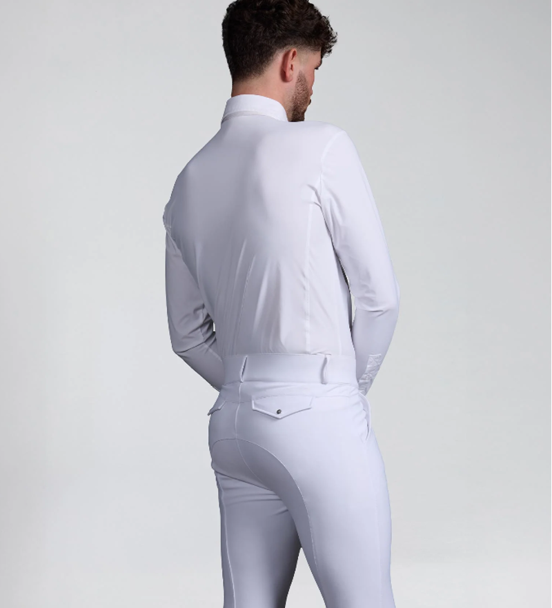 Premier Equine Verismo Men's Gel Knee Riding Breeches - White-1
