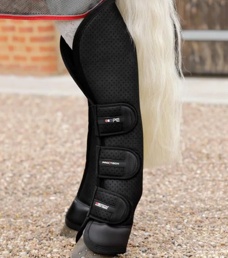 Premier Equine Airtechnology Knee Pro-Tech Horse Travel Boots - Black-1