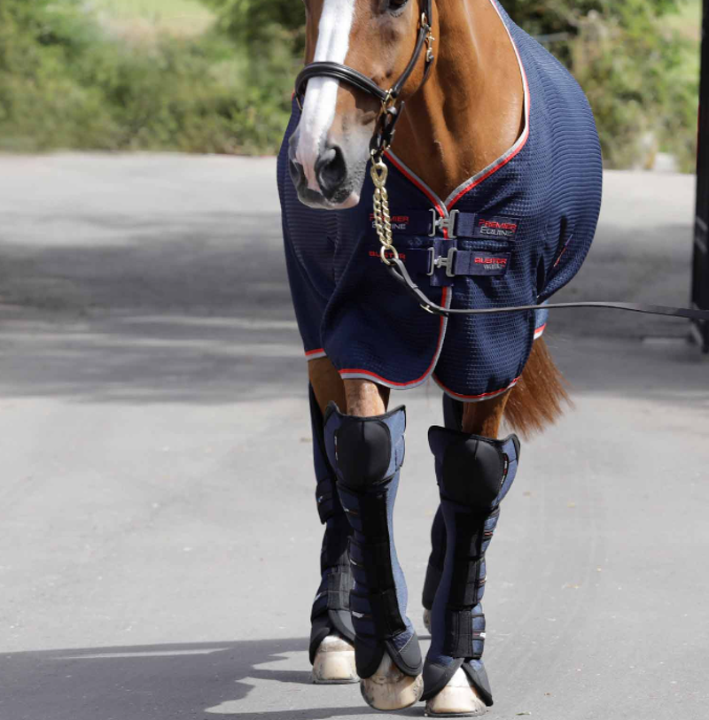 Premier Equine Airtechnology Knee Pro-Tech Horse Travel Boots - Navy-2