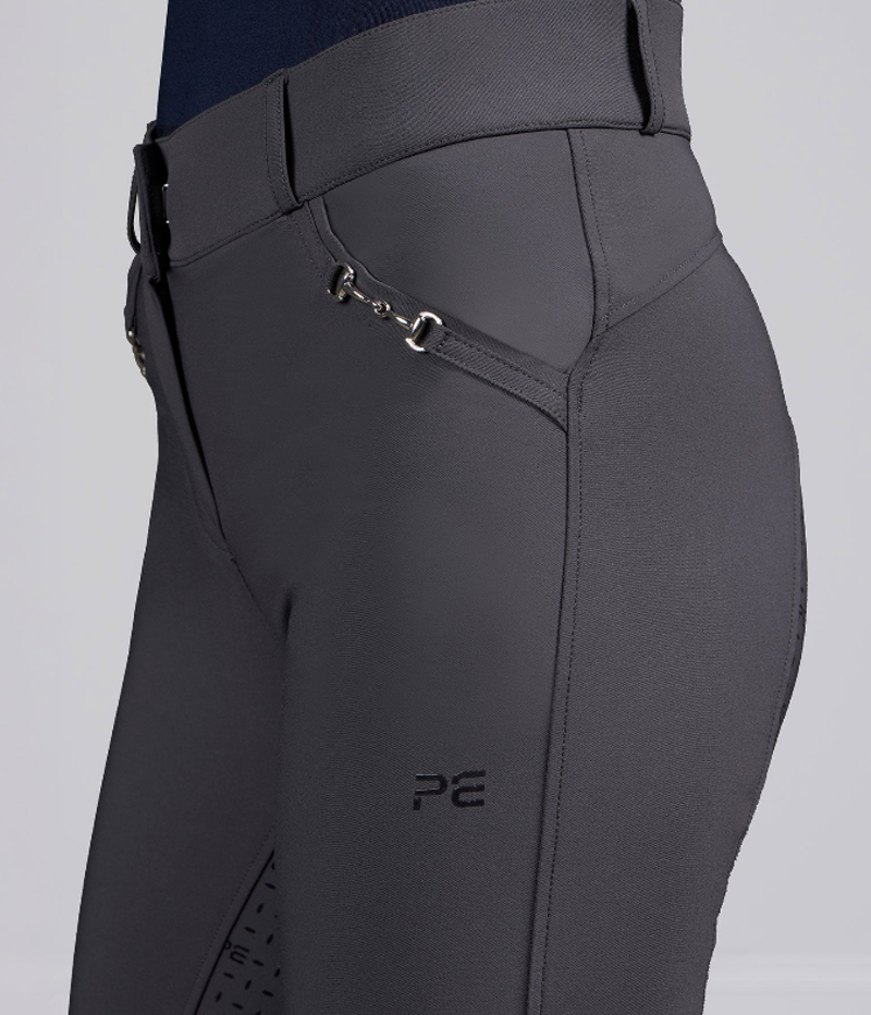 Premier Equine Filetto Womens Gel Full Seat Riding Breeches - Anthracite-1