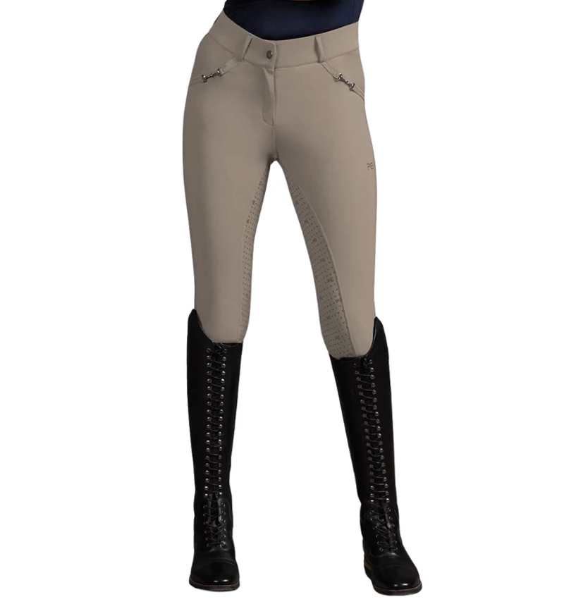 Premier Equine Filetto Womens Gel Full Seat Riding Breeches - Beige