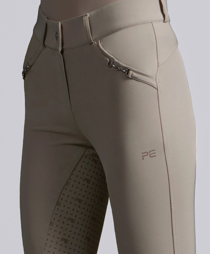 Premier Equine Filetto Womens Gel Full Seat Riding Breeches - Beige-1