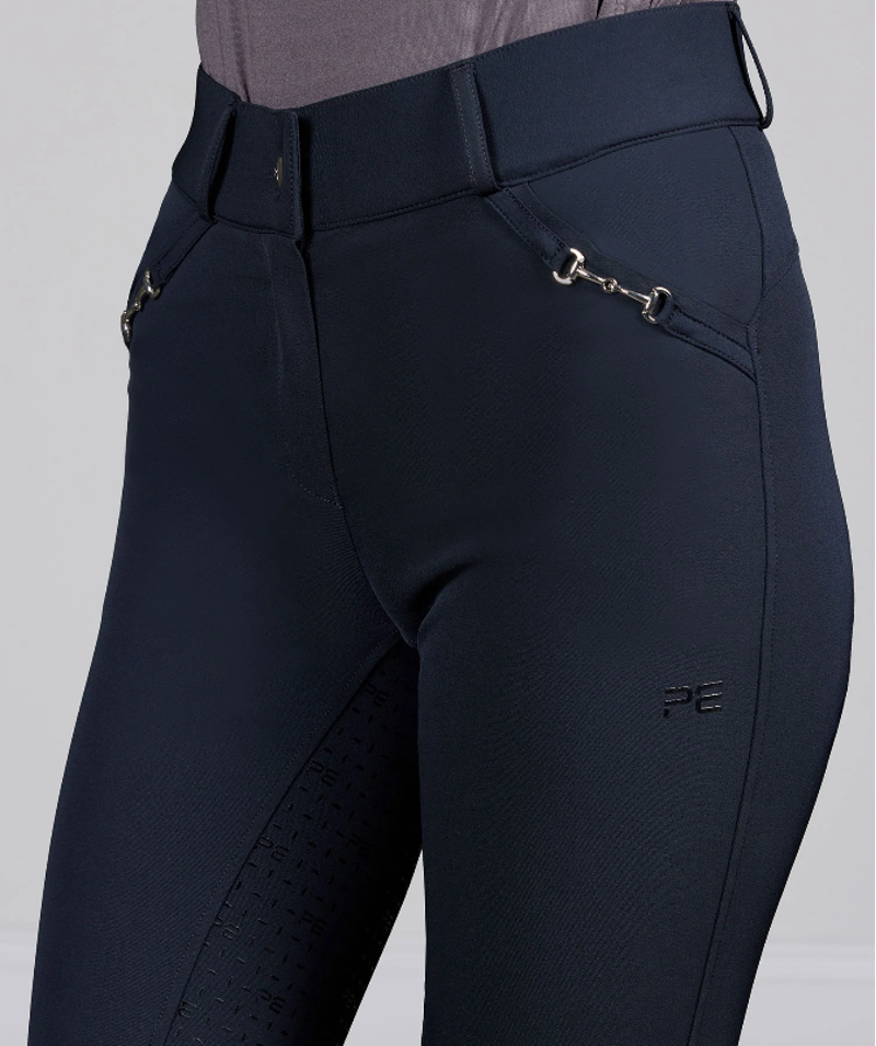 Premier Equine Filetto Womens Gel Full Seat Riding Breeches - Navy-2
