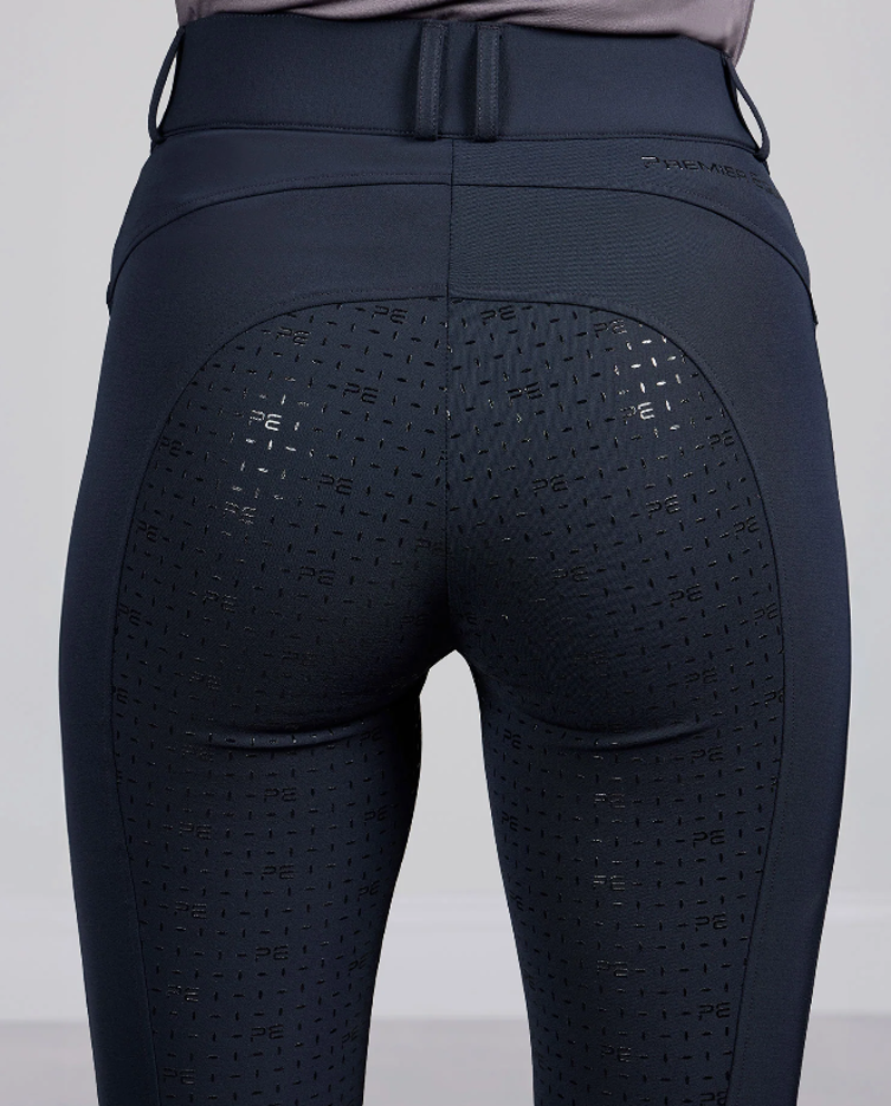 Premier Equine Filetto Womens Gel Full Seat Riding Breeches - Navy-3
