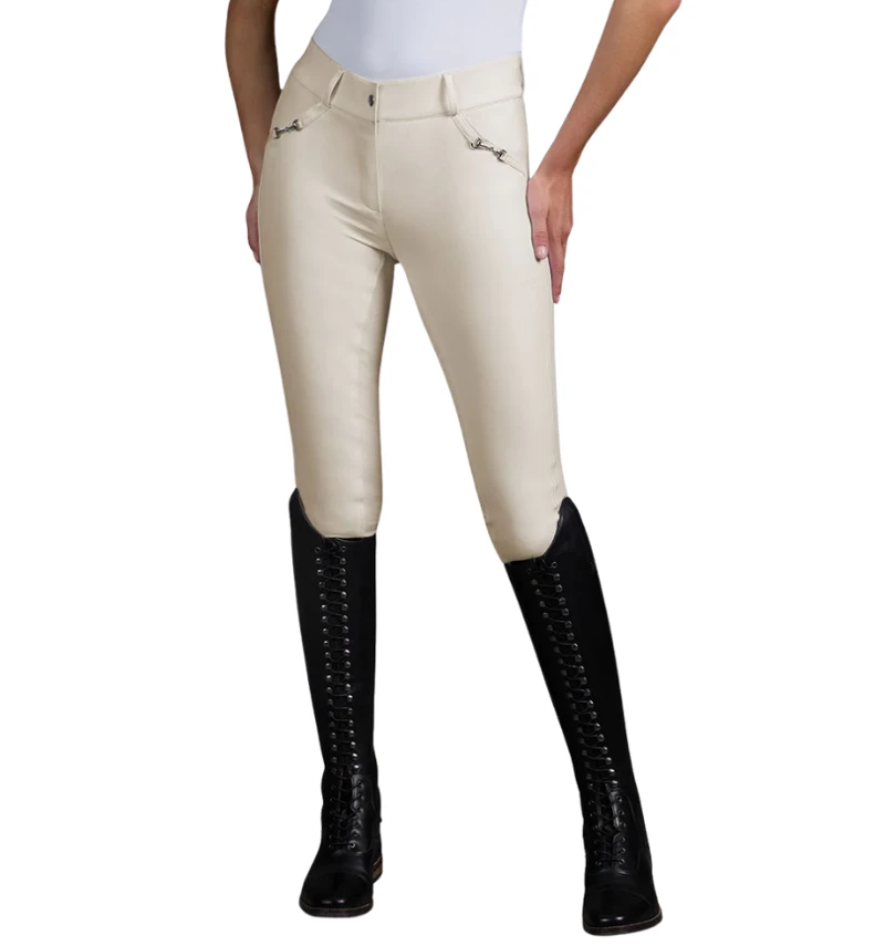 Premier Equine Filetto Womens Gel Full Seat Riding Breeches - Vanilla