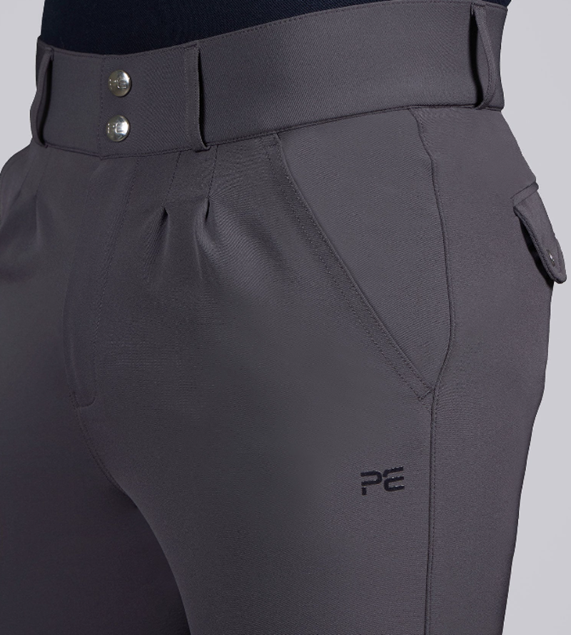 Premier Equine Ludis Men's Gel Knee Riding Breeches - Anthracite-1