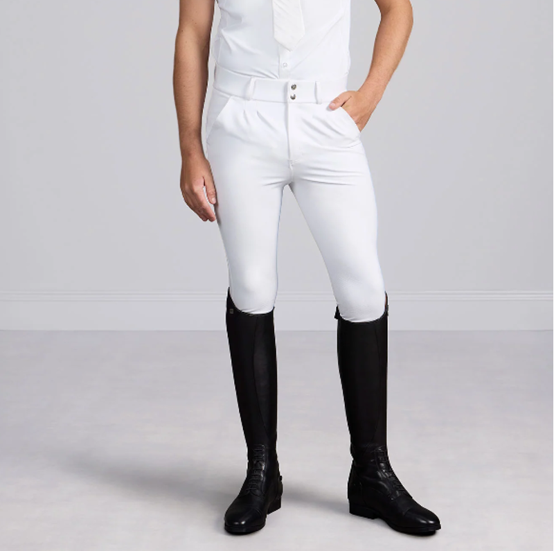 Premier Equine Ludis Men's Gel Knee Riding Breeches - White