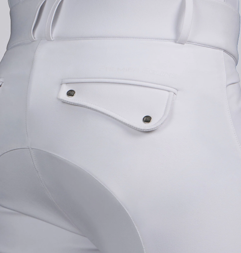 Premier Equine Ludis Men's Gel Knee Riding Breeches - White-2