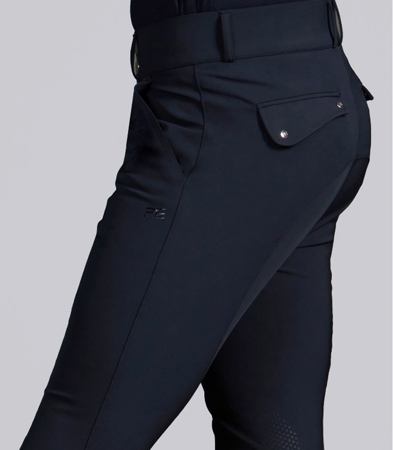 Premier Equine Ludis Men's Gel Knee Riding Breeches - Navy-2