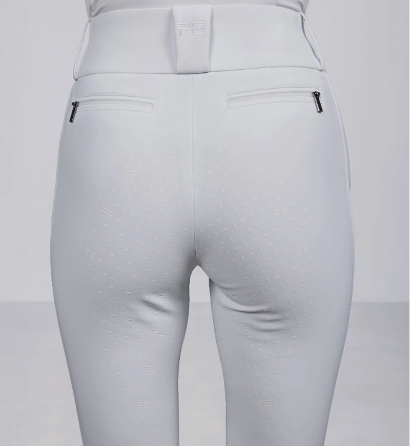 Premier Equine Prospero Ladies Riding Breeches - White-2