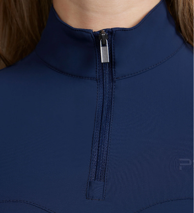 Premier Equine Prospero Ladies Short Sleeve Training Top - Navy -2
