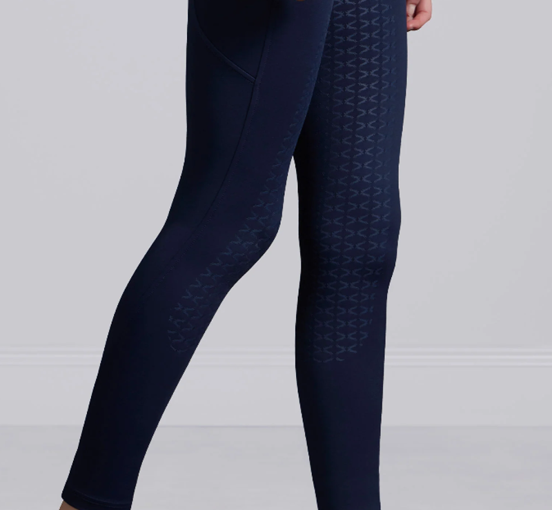 Premier Equine Prospero Ladies Riding Tights - Navy-3