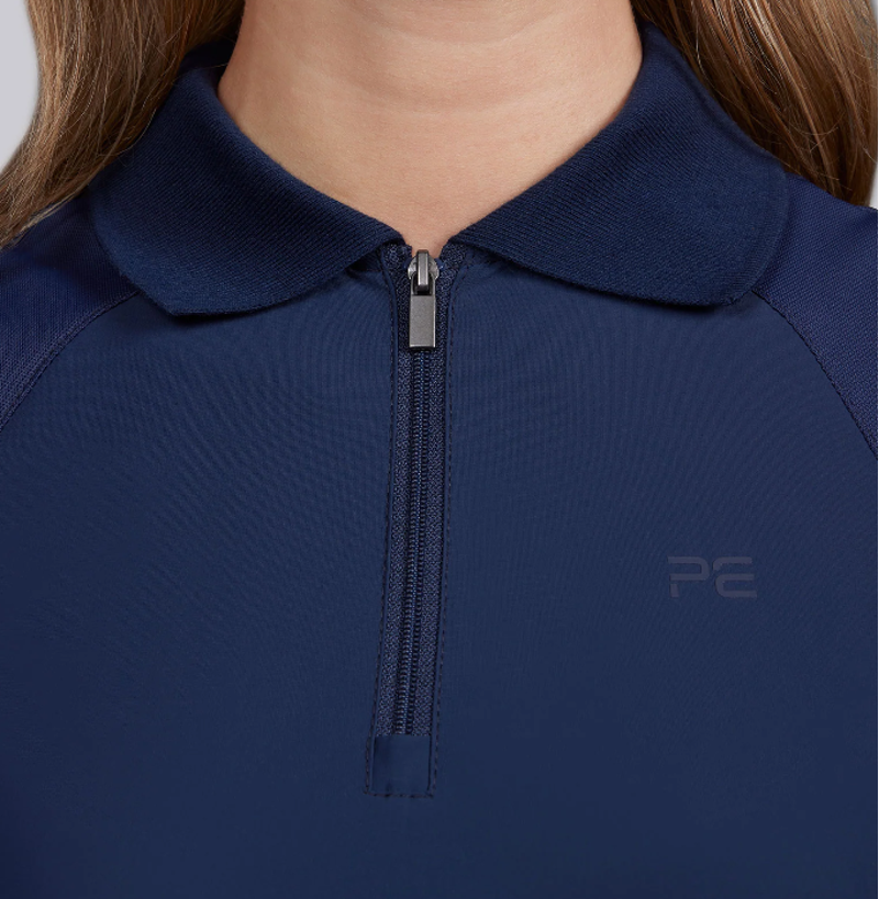 Premier Equine Prospero Ladies Sleeveless Polo Top - Navy-1