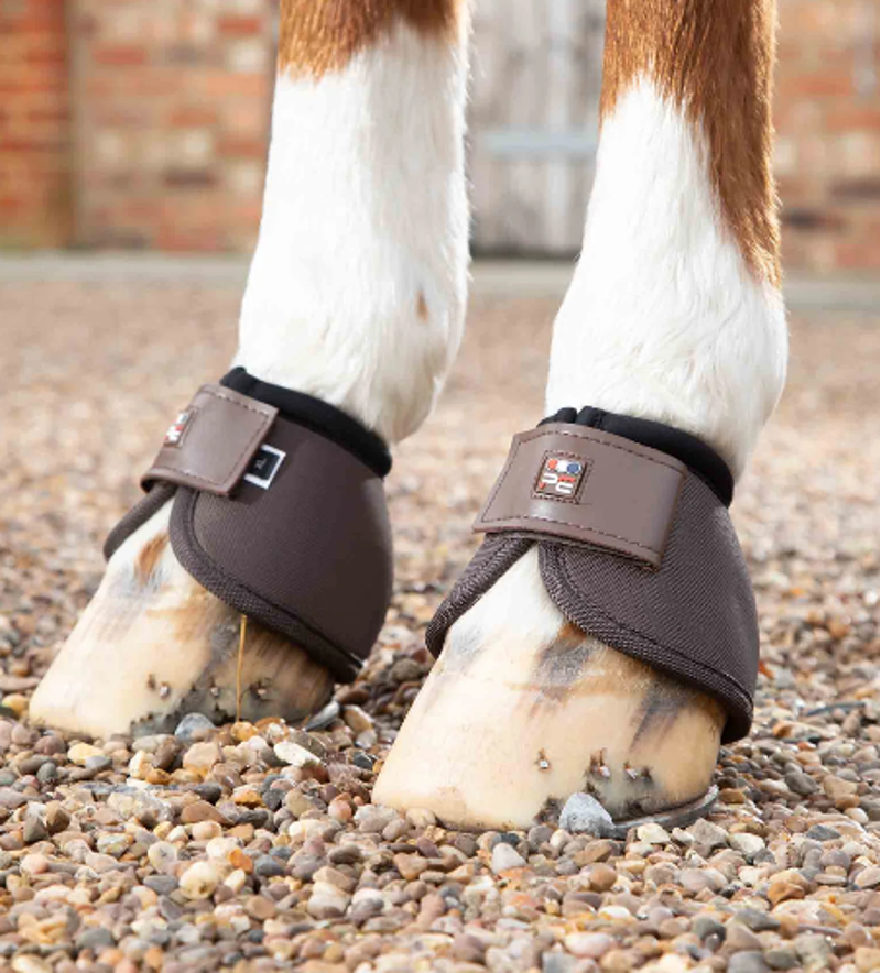 Premier Equine Ballistic No-Turn Over Reach Boots - Brown/ Black