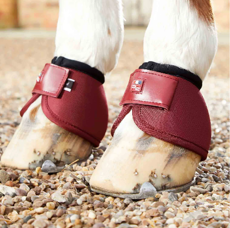 Premier Equine Ballistic No-Turn Over Reach Boots - Burgundy