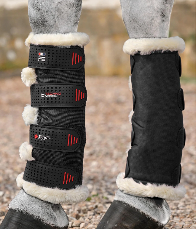 Premier Equine Techno Wool Travel Boots - Black -2
