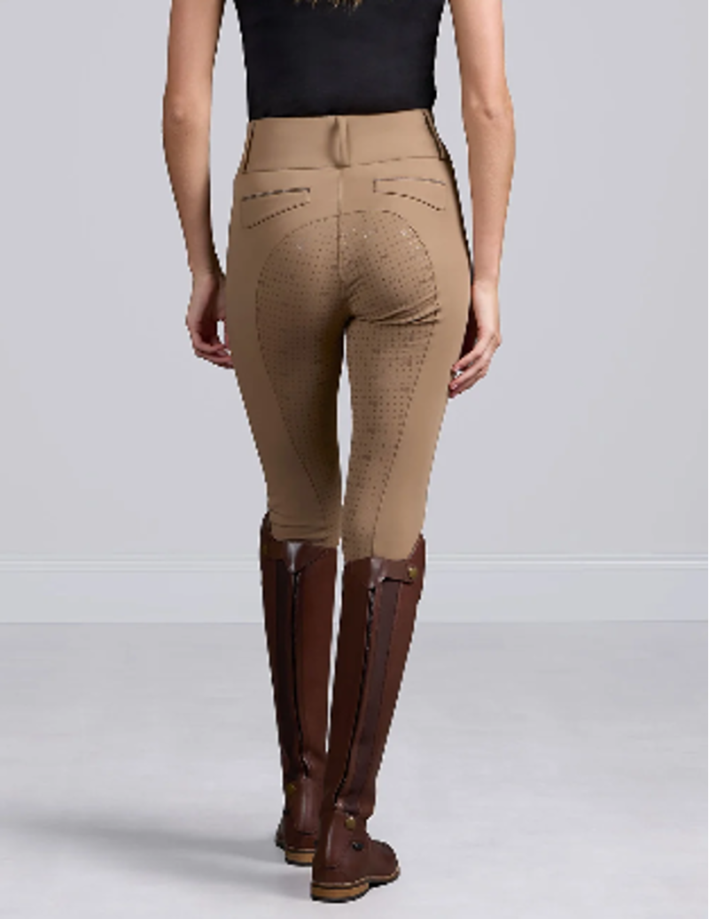Premier Equine Sassari Womens Gel Full Seat Riding Breeches - Caramel-2