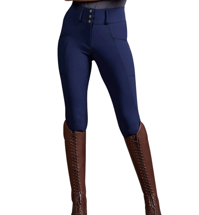 Premier Equine Sassari Womens Gel Full Seat Riding Breeches - Navy
