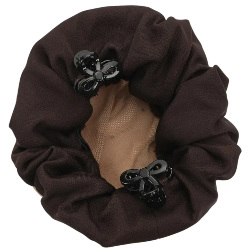 LeMieux Scrunchie with Crystal Hair Net - Brown/Blonde-1