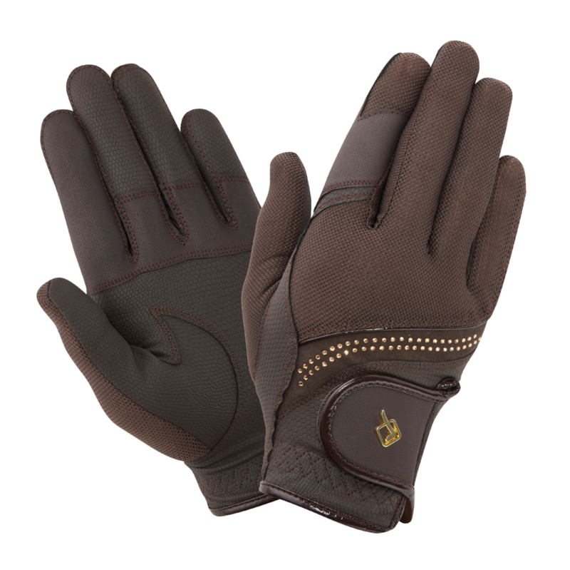 LeMieux Crystal Gloves - Espresso