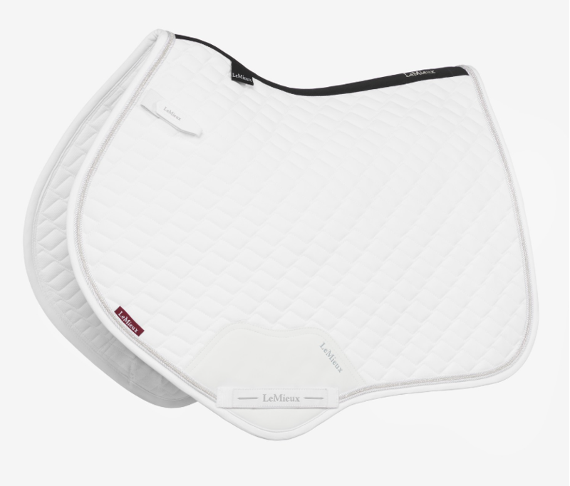 LeMieux Brilliance Close Contact Square Saddlepad - White
