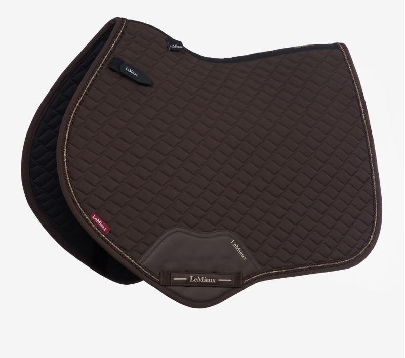 LeMieux Brilliance Close Contact Square Saddlepad - Espresso