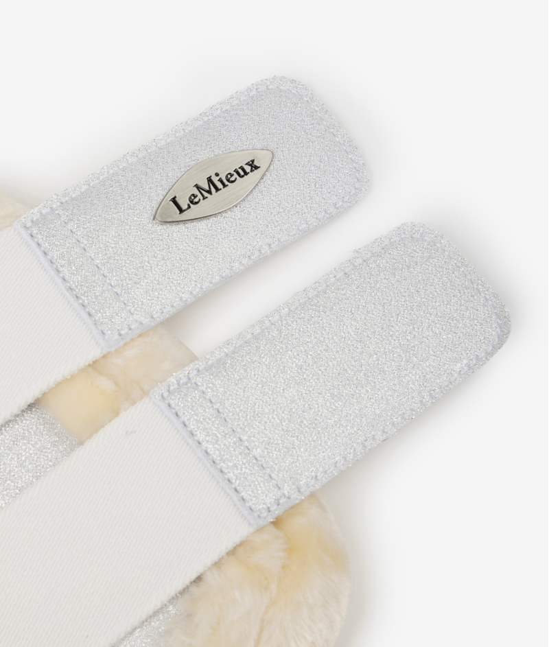 LeMieux Brilliance Fleece Edged Brushing Boot - White-2