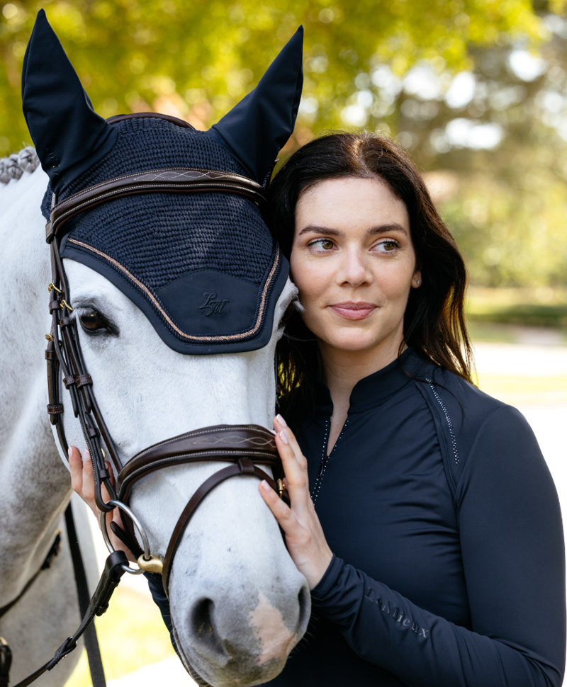 LeMieux Brilliance Fly Hood - Navy-1