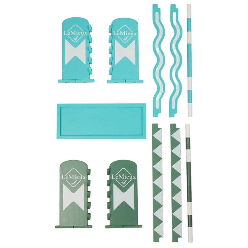 LeMieux Toy Pony Jump Set - Azure/Sage/White -1