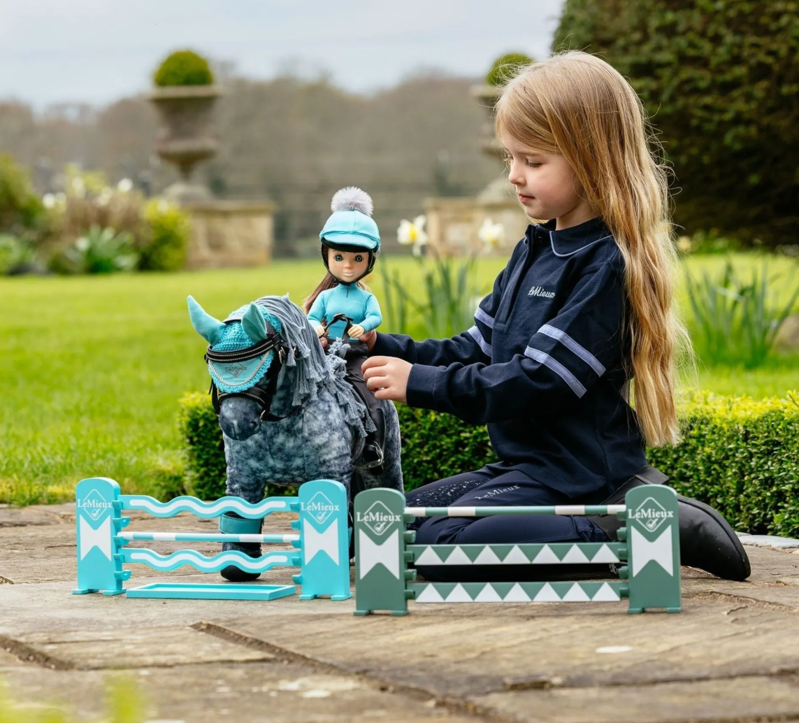 LeMieux Toy Pony Jump Set - Azure/Sage/White -2