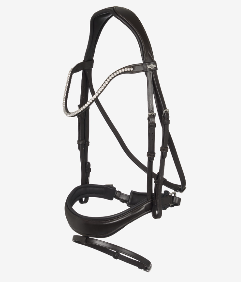 LeMieux Kudos Anatomic Dressage Bridle - Brown