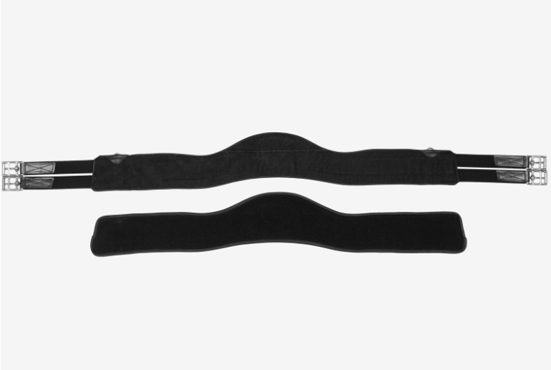 LeMieux Hunter Girth with Detachable Non-Slip Liner - Black-1