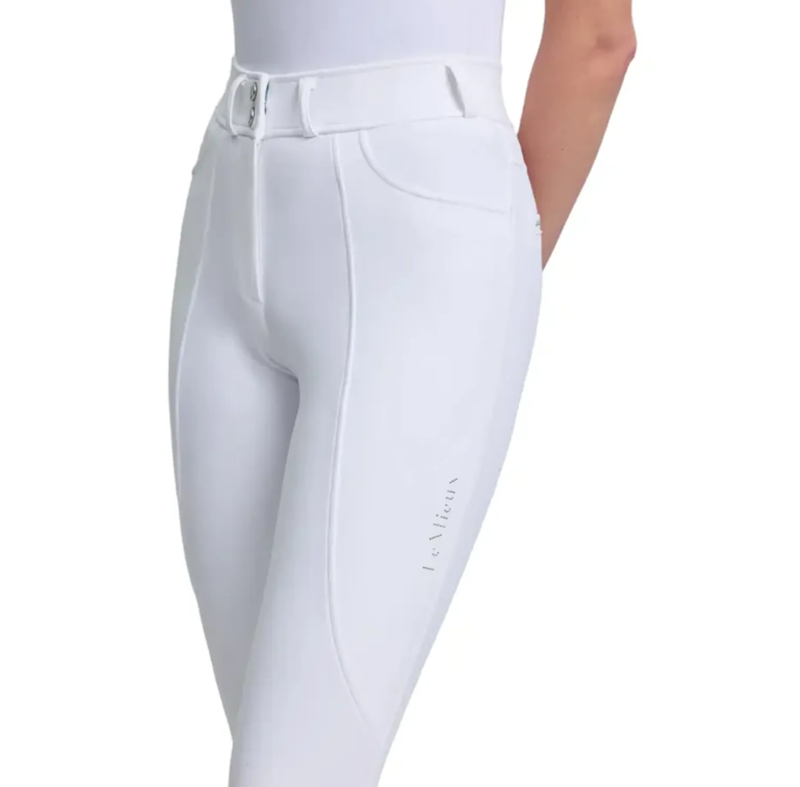 LeMieux Brilliance Knee Grip Breeches - White-2